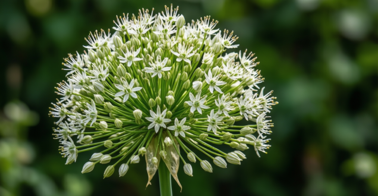 garlic scape flower
