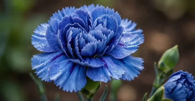 blue carnation flower